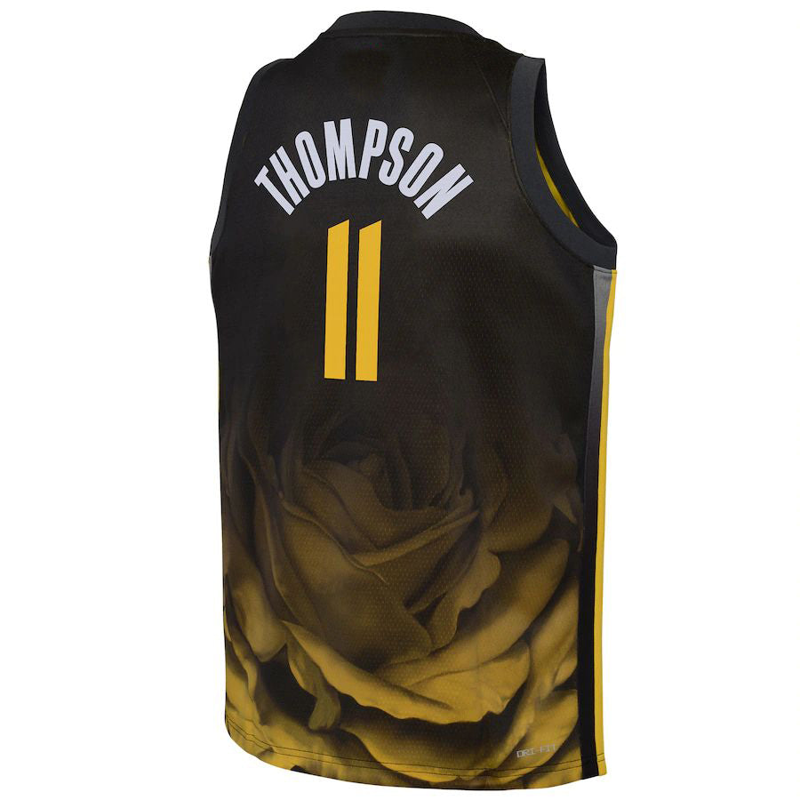G.State Warriors #11 Klay Thompson 2022-23 Swingman Jersey City Edition Black Stitched American Basketball Jersey - Main View