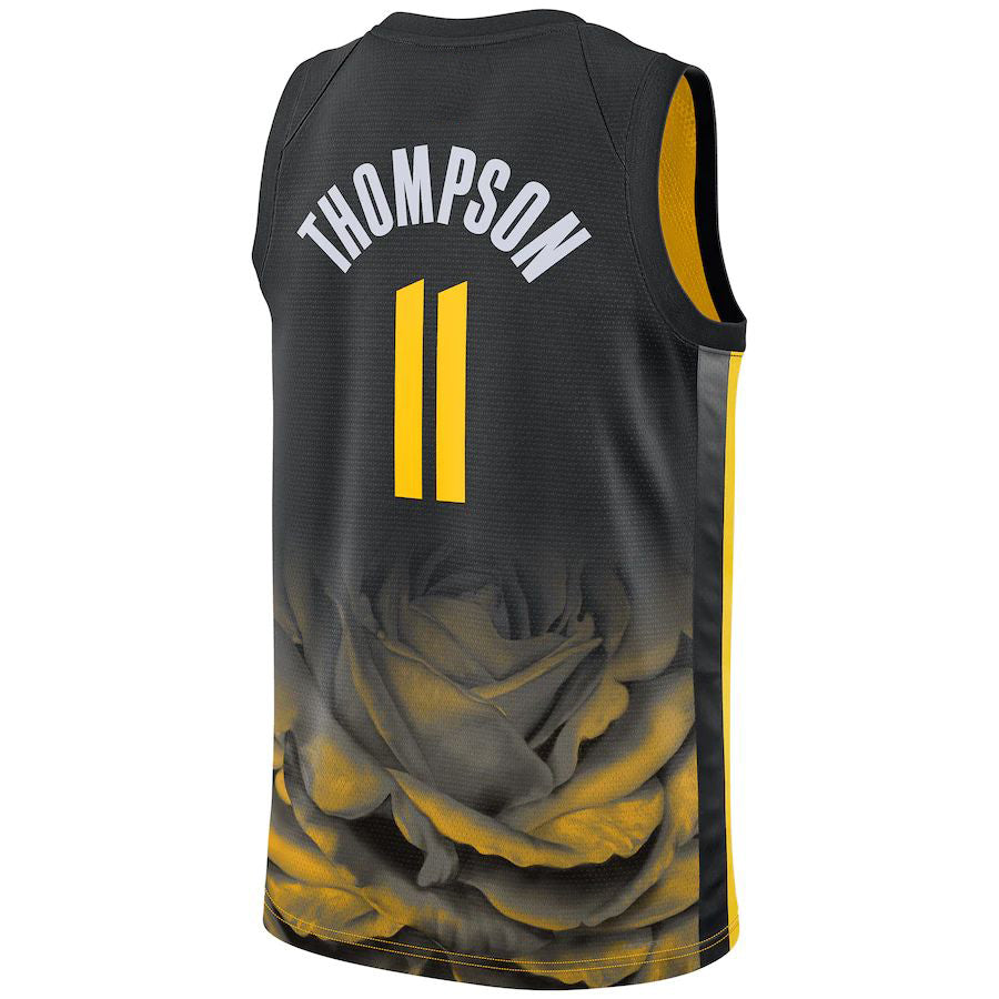 G.State Warriors #11 Klay Thompson Unisex 2022-23 Swingman Jersey City Edition Black Stitched American Basketball Jersey - Main View