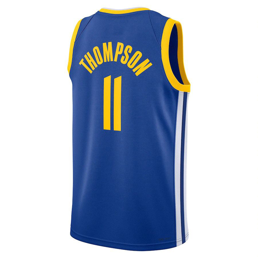 G.State Warriors #11 Klay Thompson Unisex 2022-23 Swingman Jersey Icon Edition Royal Stitched American Basketball Jersey - Main View