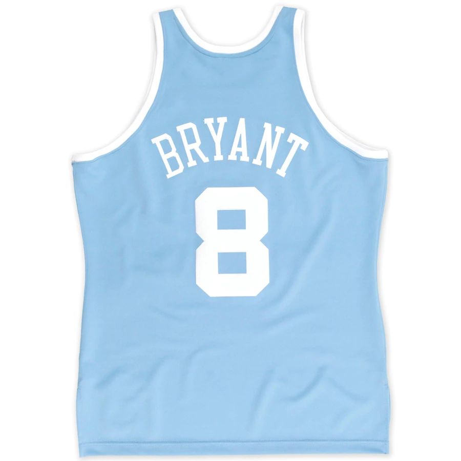 LA.Lakers #8 Kobe Bryant Mitchell & Ness 2004-2005 Authentic Jersey Light Blue Stitched American Basketball Jersey - Main View