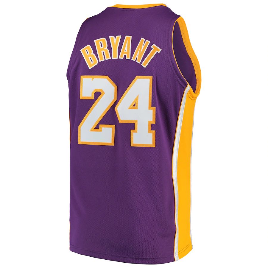 LA.Lakers #24 Kobe Bryant Mitchell & Ness 2008-09 Hardwood Classics Authentic Jersey Purple Stitched American Basketball Jersey - Main View