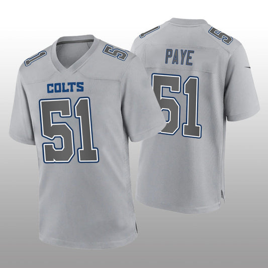 IN.Colts #51 Kwity Paye Gray Game Atmosphere Jersey Stitched American Football Jerseys - Main View
