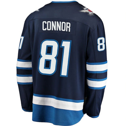 W.Jets #81 Kyle Connor Fanatics Branded Breakaway Replica Jersey  Navy Stitched American Hockey Jerseys - Main View