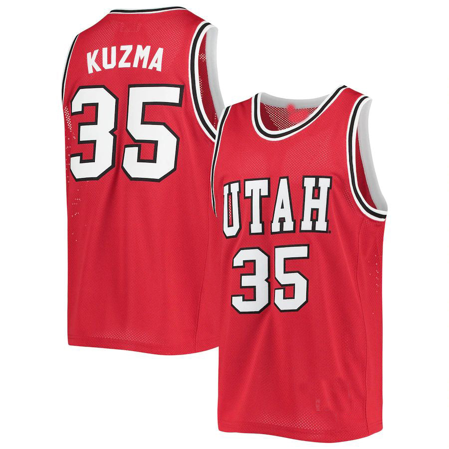 U.Utes #35 Kyle Kuzma Original Retro Brand Commemorative Classic Basketball Jersey Red Stitched American College Jerseys - Main View