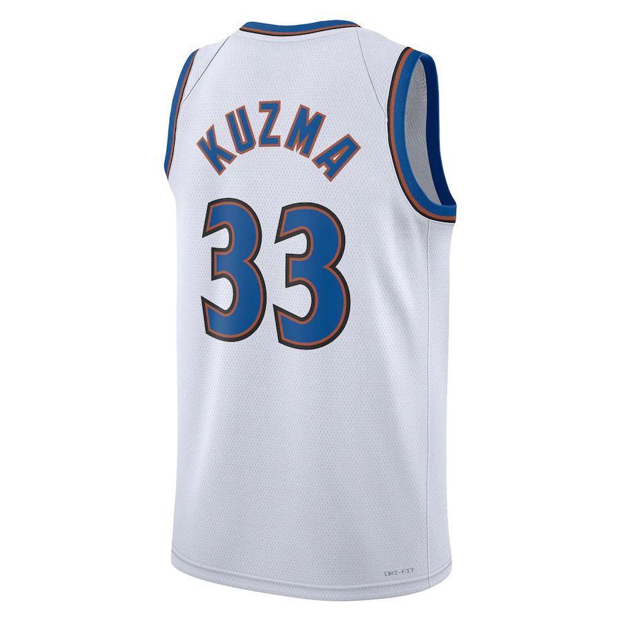 W.Wizards #33 Kyle Kuzma Swingman Jersey White Classic Edition Stitched American Basketball Jersey - Main View