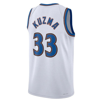 W.Wizards #33 Kyle Kuzma Swingman Jersey White Classic Edition Stitched American Basketball Jersey - Main View