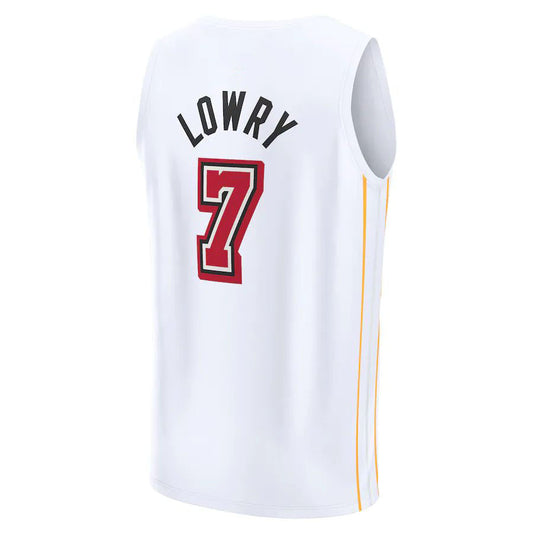 M.Heat #7 Kyle Lowry Fanatics Branded 2022-23 Fastbreak Jersey City Edition White Stitched American Basketball Jersey - Main View