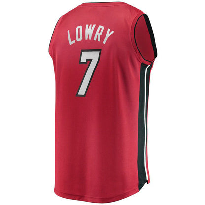 M.Heat #7 Kyle Lowry 2021-22 Fast Break Replica Player Jersey Red Statement Edition Stitched American Basketball Jersey - Main View