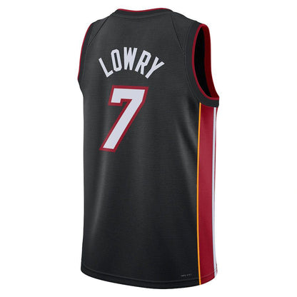 M.Heat #7 Kyle Lowry Unisex 2022-23 Swingman Jersey Icon Edition Black Stitched American Basketball Jersey - Main View