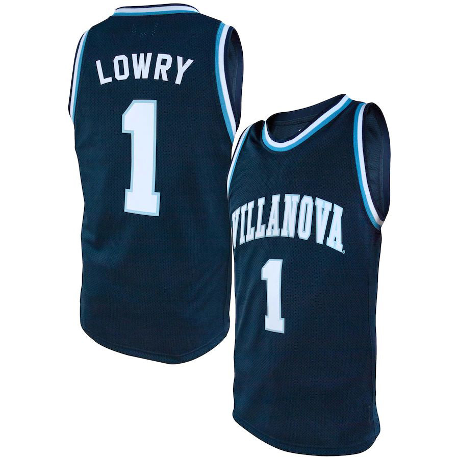 V.Wildcats #1 Kyle Lowry Original Retro Brand Alumni Basketball Jersey Navy Stitched American College Jerseys - Main View