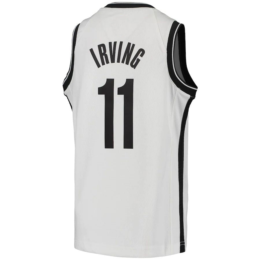 B.Nets #11 Kyrie Irving 2020-21 Swingman Jersey Association Edition White Stitched American Basketball Jersey - Main View