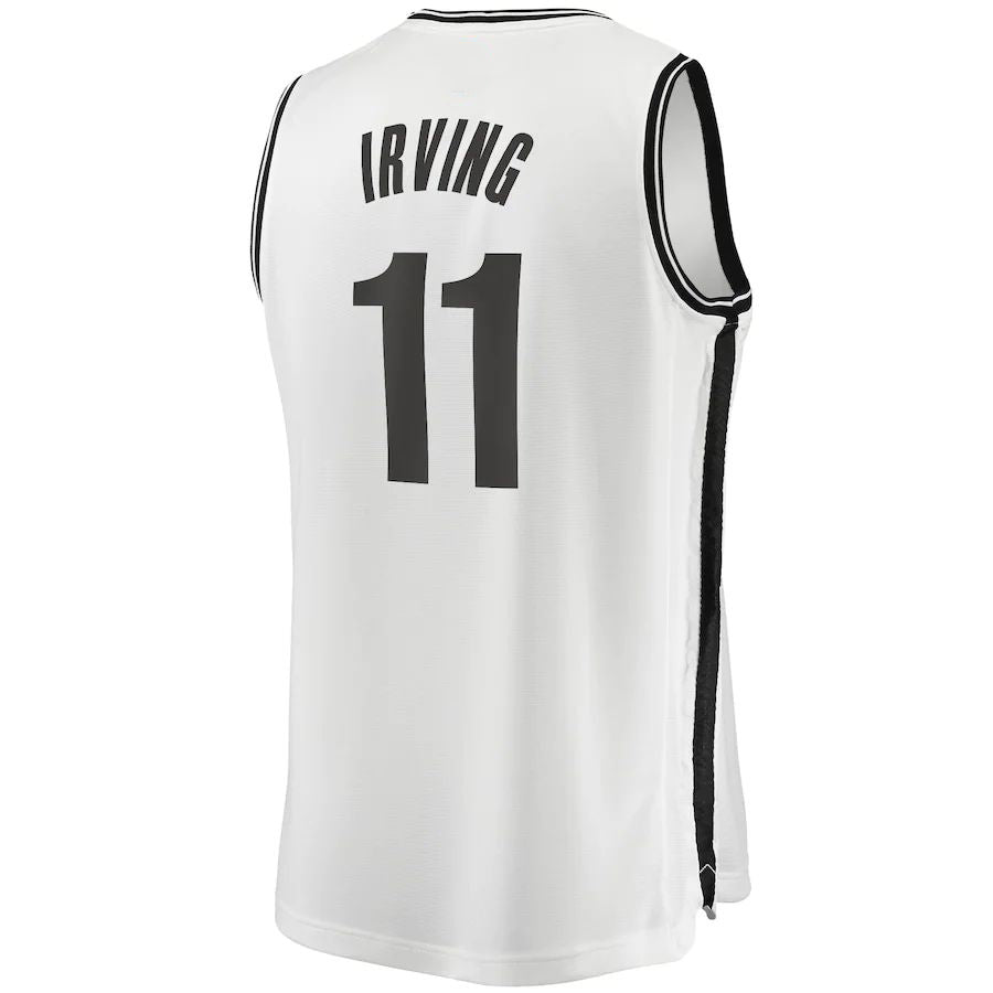 B.Nets #11 Kyrie Irving Fanatics Branded 2020-21 Fast Break Player Jersey White Association Edition Stitched American Basketball Jersey - Main View