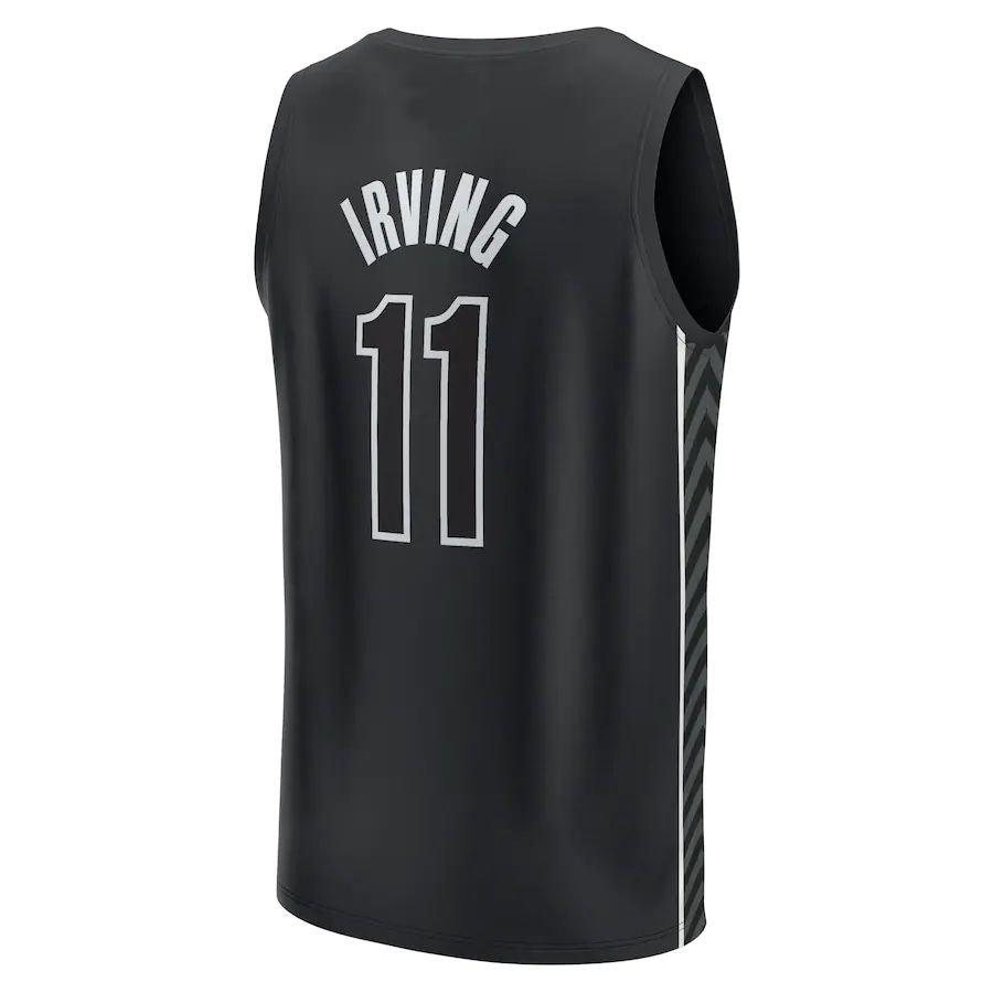 B.Nets #11 Kyrie Irving Fanatics Branded 2022-23 Fast Break Player Jersey Black Statement Edition Stitched American Basketball Jersey - Main View