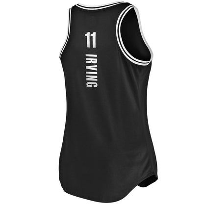 B.Nets #11 Kyrie Irving Fanatics Branded Fast Break Tank Jersey Black  Icon Edition Stitched American Basketball Jersey - Main View