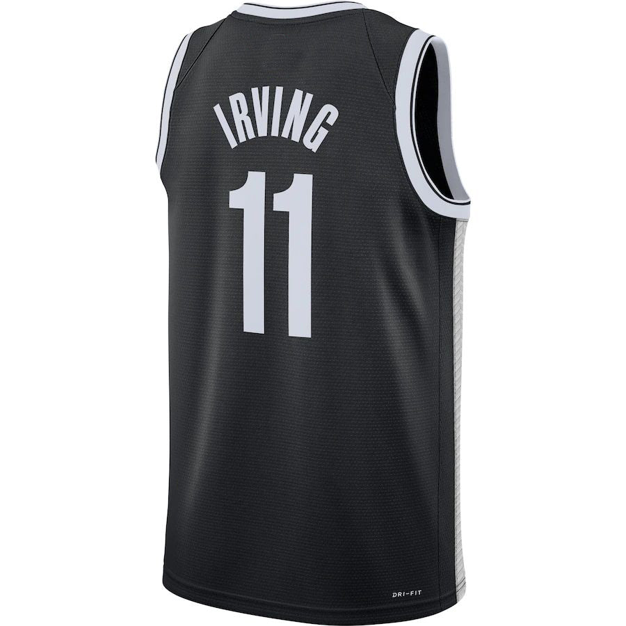 B.Nets #11 Kyrie Irving 2021-22 Diamond Swingman Jersey Icon Edition Black Stitched American Basketball Jersey - Main View