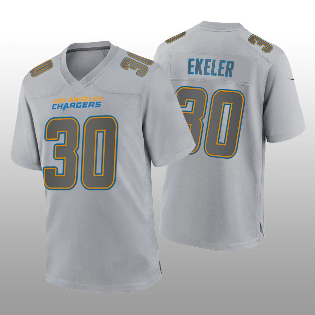 LA.Chargers #30 Austin Ekeler Gray Atmosphere Game Jersey Stitched American Football Jerseys - Main View