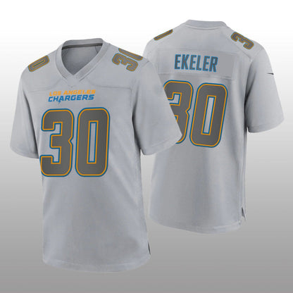 LA.Chargers #30 Austin Ekeler Gray Atmosphere Game Jersey Stitched American Football Jerseys - Main View
