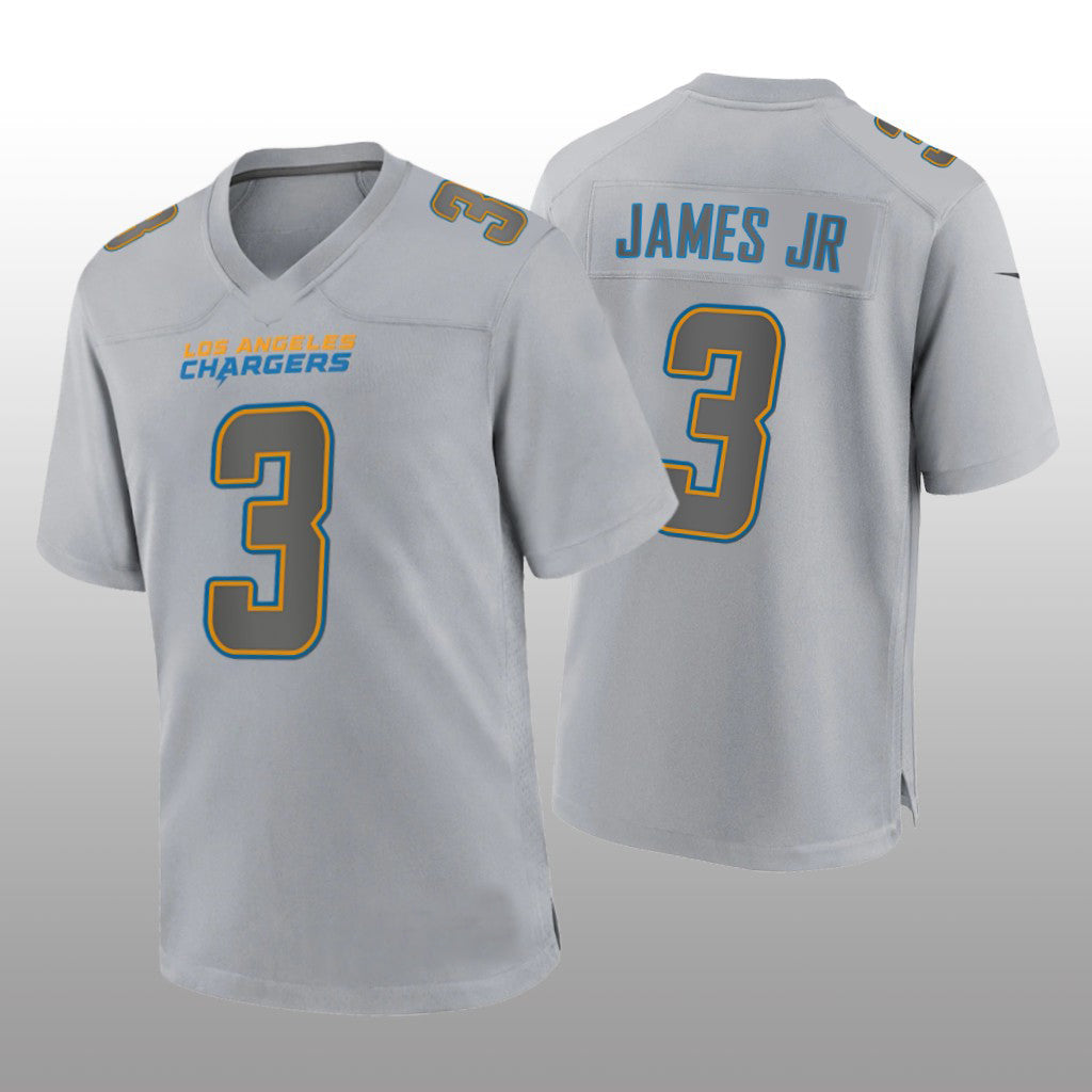 LA.Chargers #3 Derwin James Jr. Gray Atmosphere Game Jersey Stitched American Football Jerseys - Main View