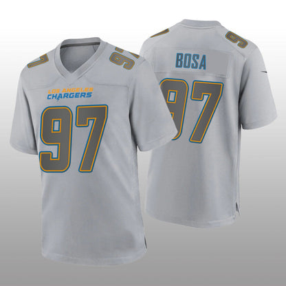 LA.Chargers #97 Joey Bosa Gray Atmosphere Fashion Game Jersey Stitched American Football Jerseys - Main View