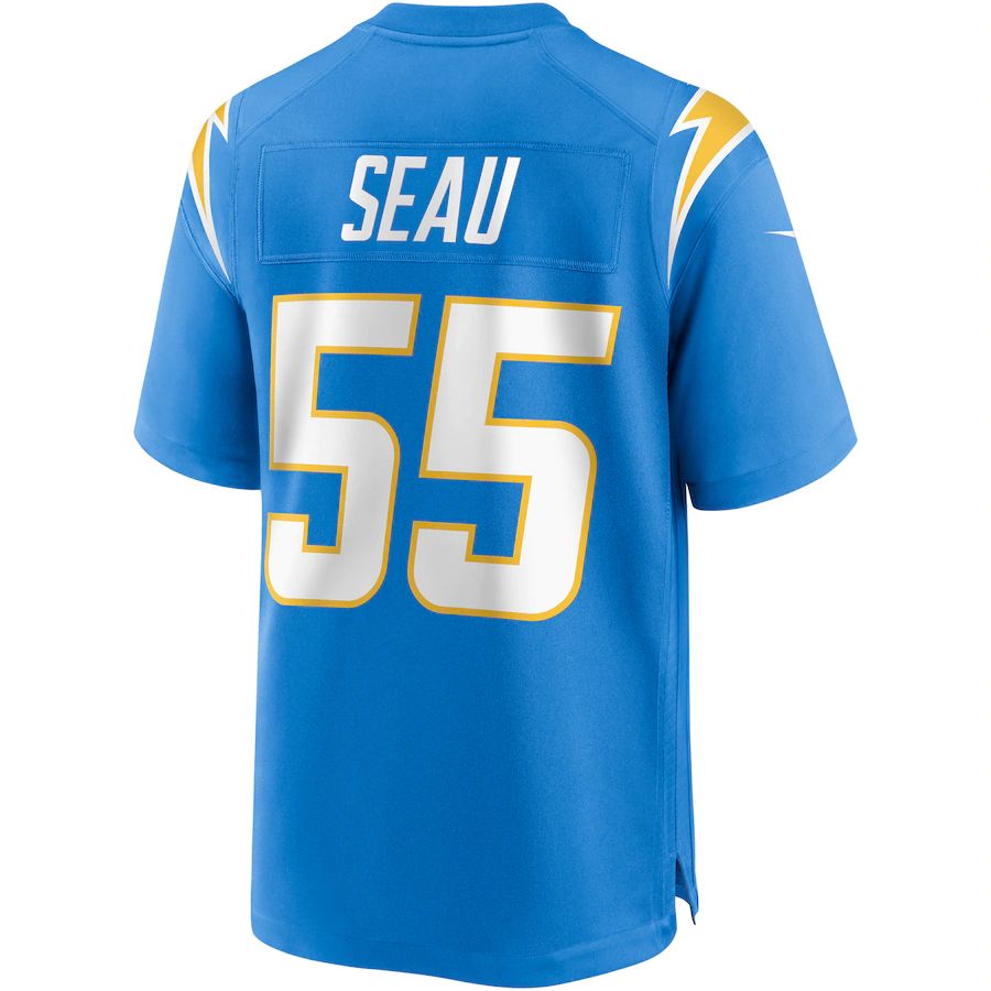 LA.Chargers #55 Junior Seau Powder Blue Game Retired Player Jersey Stitched American Football Jerseys - Main View