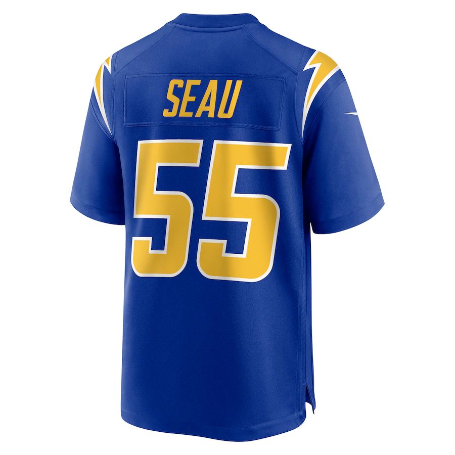 LA.Chargers #55 Junior Seau Royal Retired Player Alternate Game Jersey Stitched American Football Jerseys - Main View