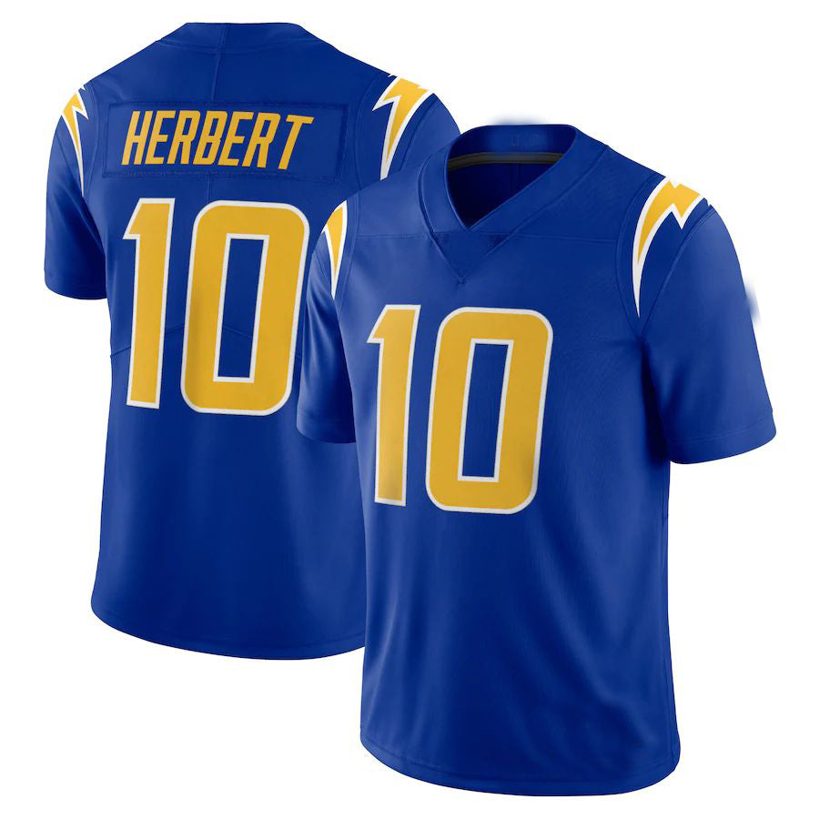 LA.Chargers #10 Justin Herbert Royal Vapor Limited Jersey Stitched American Football Jerseys - Main View