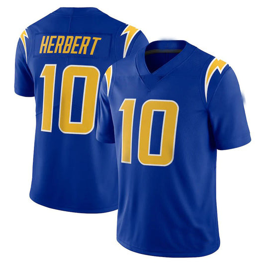 LA.Chargers #10 Justin Herbert Royal Vapor Limited Jersey Stitched American Football Jerseys - Main View