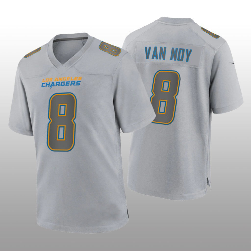 LA.Chargers #8 Kyle Van Noy Gray Atmosphere Game Jersey Stitched American Football Jerseys - Main View