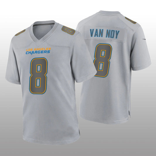 LA.Chargers #8 Kyle Van Noy Gray Atmosphere Game Jersey Stitched American Football Jerseys - Main View
