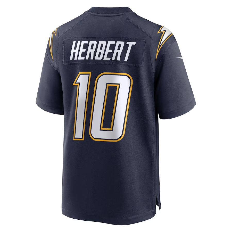 LA.Chargers #10 Justin Herbert Navy Alternate Super Chargers Game Player American Football Jerseys - Main View