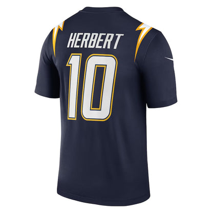 LA.Chargers #10 Justin Herbert Navy Alternate Super Chargers Legend Player Performance Top American Football Jerseys - Main View