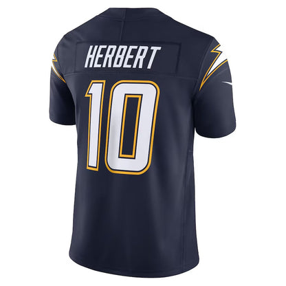 LA.Chargers #10 Justin Herbert Navy Alternate Super Chargers Vapor F.U.S.E. Limited American Football Jerseys - Main View