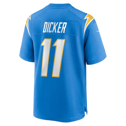 LA.Chargers #11 Cameron Dicker Powder Blue Game Stitched American Football Jerseys - Main View