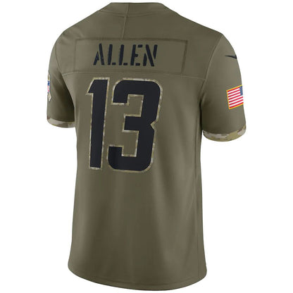 LA.Chargers #13 Keenan Allen Olive 2022 Salute To Service Limited Jersey Stitched American Football Jerseys - Main View