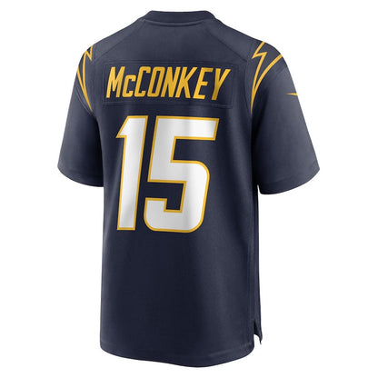 LA.Chargers #15 Ladd McConkey Navy Alternate Game Stitched American Football Jerseys - Main View