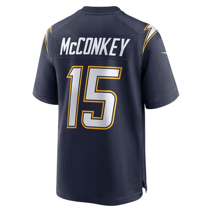LA.Chargers #15 Ladd McConkey Navy Alternate Super Chargers Game Player American Football Jerseys - Main View