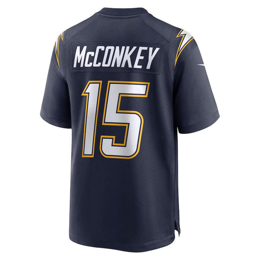 LA.Chargers #15 Ladd McConkey Navy Alternate Super Chargers Game Player American Football Jerseys - Main View