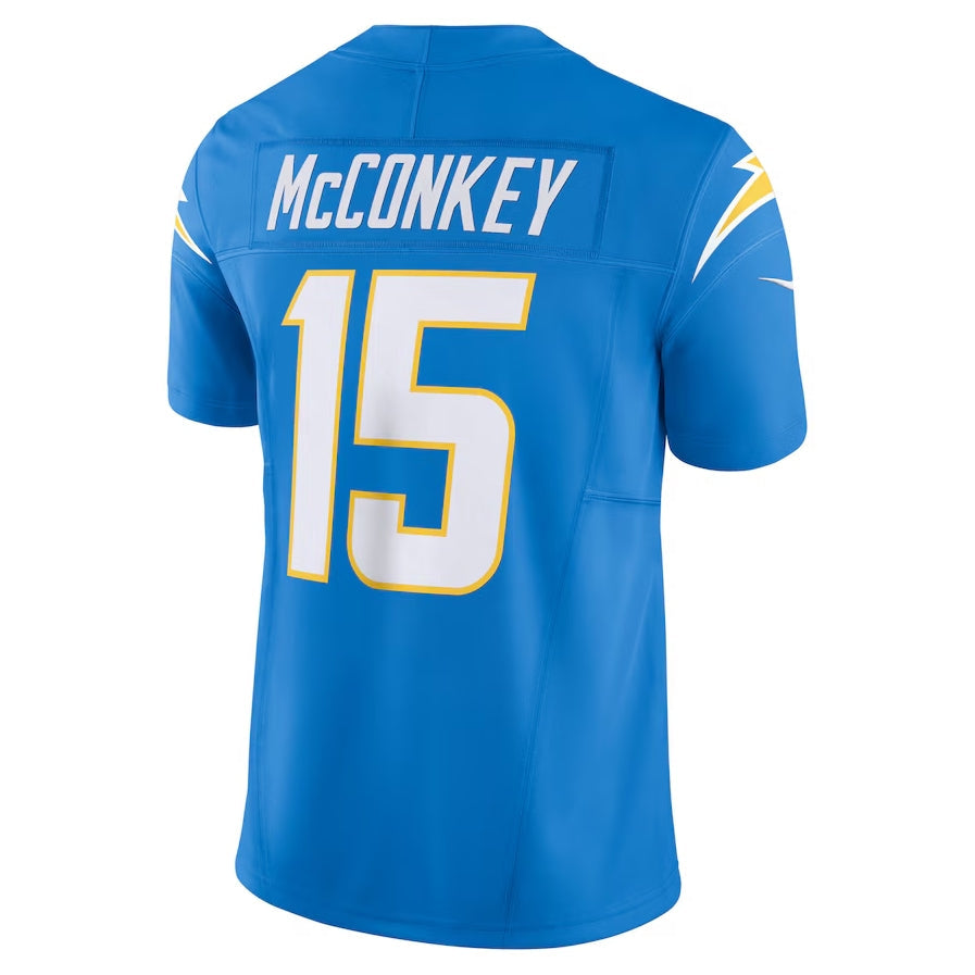 LA.Chargers #15 Ladd McConkey Powder Blue Team Vapor F.U.S.E. Limited Stitched American Football Jerseys - Main View