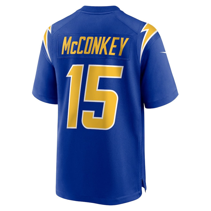 LA.Chargers #15 Ladd McConkey Royal Alternate Game Stitched American Football Jerseys - Main View