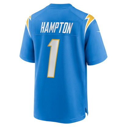 LA.Chargers #1 Omarion Hampton Powder Blue 2025 Draft First Round Pick Game Stitched American Football Jerseys - Main View