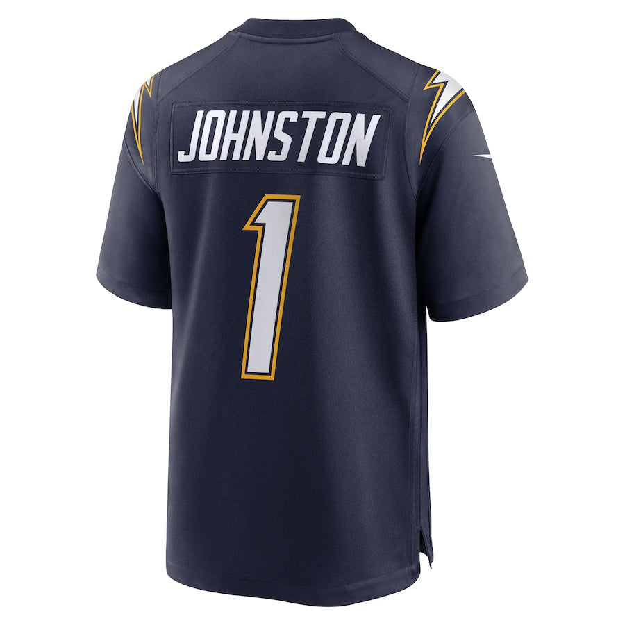 LA.Chargers #1 Quentin Johnston Navy Alternate Super Chargers Game Player Stitched American Football Jerseys - Main View