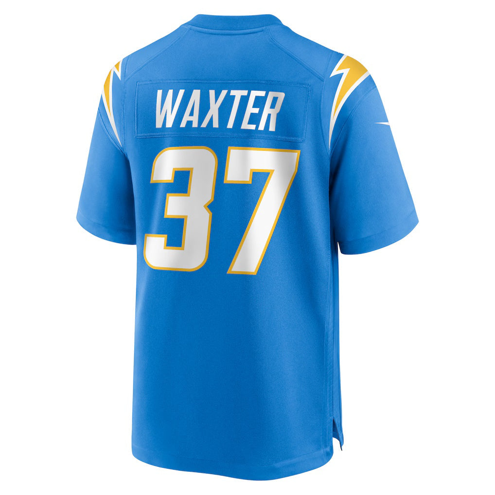 LA.Chargers #37 Isas Waxter Powder Blue Team Game Stitched American Football Jerseys - Main View