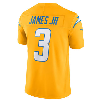 LA.Chargers #3 Derwin James Jr. Gold Alternate Charger Power Vapor F.U.S.E. Limited Stitched American Football Jerseys - Main View