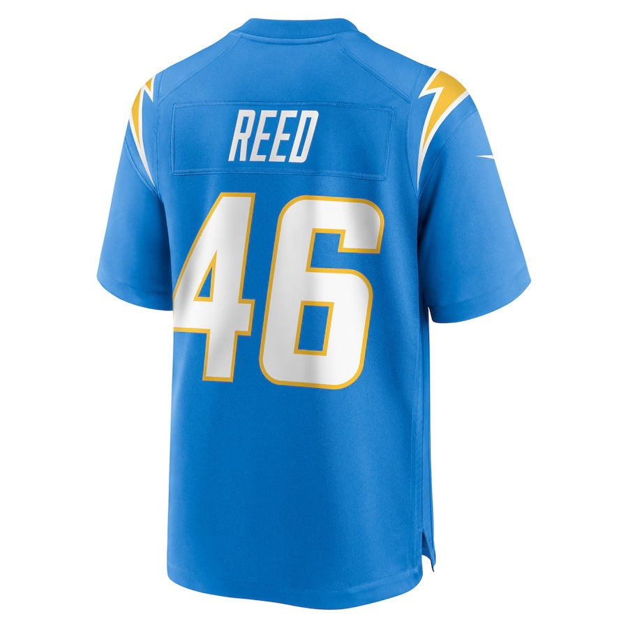 LA.Chargers #46 Nikko Reed Powder Blue Team Game Stitched American Football Jerseys - Main View