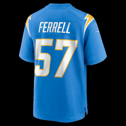 LA.Chargers #57 Clelin Ferrell Powder Blue Team Game Stitched American Football Jerseys