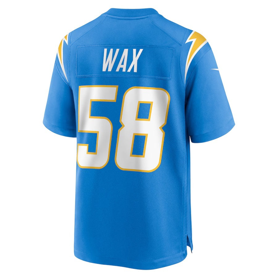 LA.Chargers #58 Marlowe Wax Powder Blue Team Game Stitched American Football Jerseys - Main View