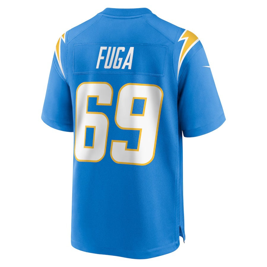 LA.Chargers #69 Josh Fuga Powder Blue Team Game Stitched American Football Jerseys - Main View