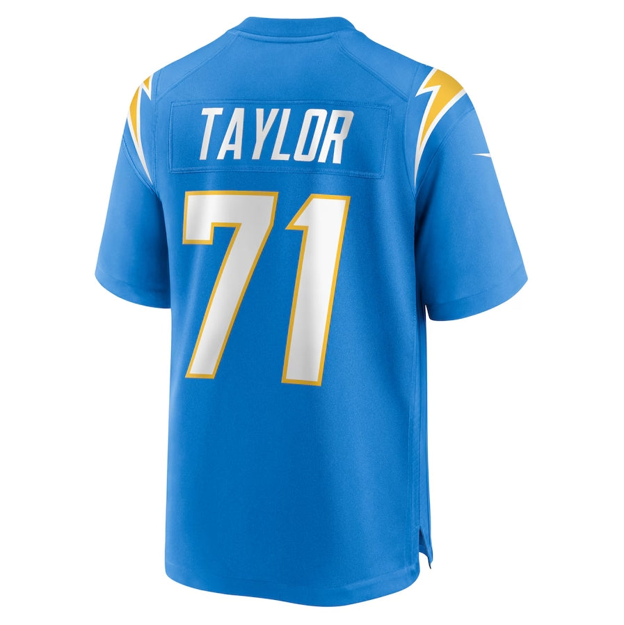 LA.Chargers #71 Branson Taylor Powder Blue Team Game Stitched American Football Jerseys - Main View