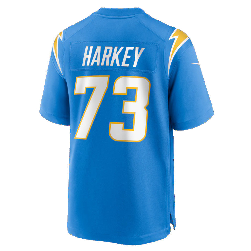 LA.Chargers #73 Alex Harkey Powder Blue Team Game Stitched Football American Jersey - Main View