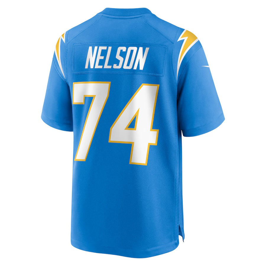 LA.Chargers #74 Ryan Nelson Powder Blue Team Game American Football Jerseys - Main View